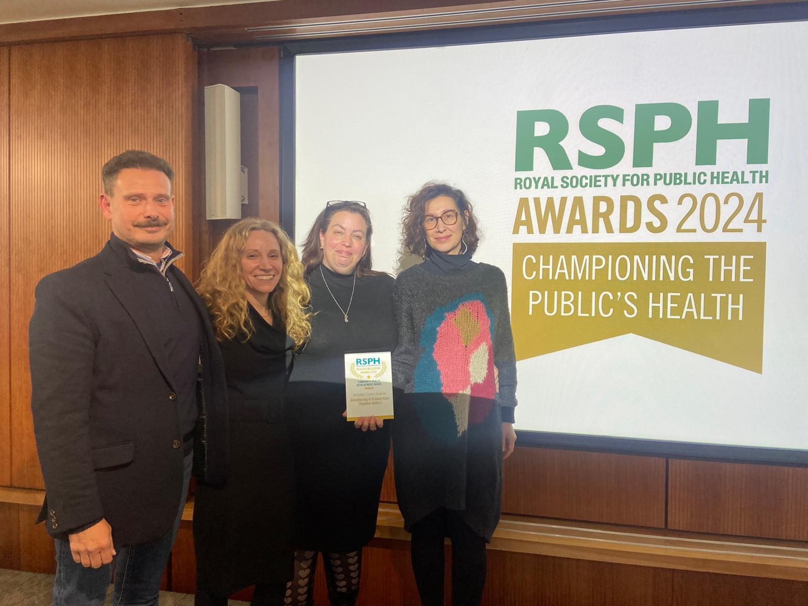 Volunteer Centre Hackney wins RSPH Health & Wellbeing Award